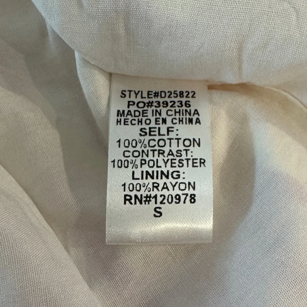 Entro White & Pink Stripe SearSucker Mini Dress, Exaggerated Balloon Sleeves - Picture 9 of 16